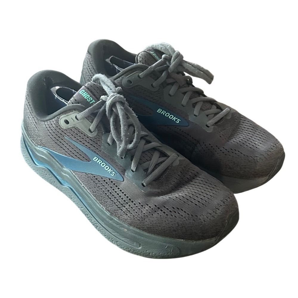 Brooks‎ Ghost Max Running Shoes Mens 9.5 Wide 2E Grey Cushioned Sneakers Comfy